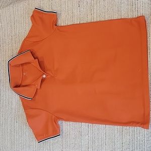 Uniqlo orange collared short sleeved shirt
